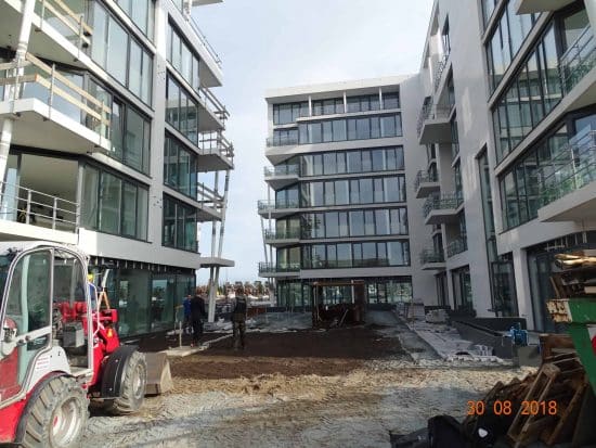 Building site of a new apartment complex